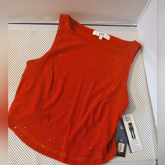 Madden NYC Women’s Size Small Sparkle Tank Top and Flare Pants Set 2-Piece Red - Picture 5 of 5